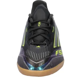 adidas F50 League Indoor Football Boots, Core Black/Iron Met./Lemon / 48