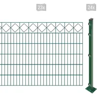 Arvotec Doppelstabmattenzaun »EASY 120 zum Aufschrauben "Karo" mit Zierleiste«, Zaunhöhe 120 cm, Zaunlänge 2 - 60 m, 18783043-0 dunkelgrün H/L: 120 cm x 46 m