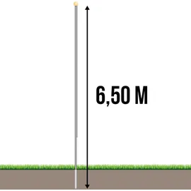 Normani Fahnenmast 6,50 m | Silber