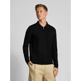 Hugo Herren Cardigan schwarz unifarben, schwarz, Herbst/Winter 2025/2026