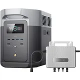 EcoFlow Delta 2 Max tragbare Powerstation 2048Wh, 0% VAT WLAN Stream Mikrowechselrichter 800W, LFP-Batterie mit 3000 Zyklen, 3000W Max Ausgangsleistung, Solargenerator für Zuhause, Camping, Wohnmobil