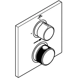 Grohe Allure NEW Thermostat-Wannenbatterie Hard Graphite