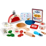 Little tikes Creative Chefs Pizza Kit - Mit Speziellem Make-It! Mix Spielsand, 22 Zubehörteilen, Realistisches Pizzabäcker-Rollenspiel, für Jungen und Mädchen ab 3 Jahren, Nicht ESSBAR