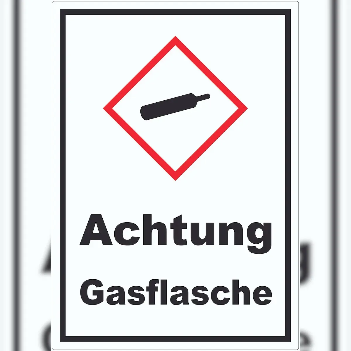 HB-Druck Aufkleber Gasflasche Gas unter Druck A1 (594x841mm)
