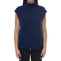 HECHTER PARIS Damen Pullunder mit Viskose Rollkragen-Pulli 31083465 Dunkelblau - 36/38