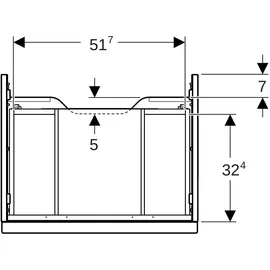 Geberit iCon 59,2x24,7x47,6cm, w/lack. hochglänzend