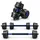 LACESTONE 2in1 Hantelset Kurzhantel Langhantel Set Hanteln Krafttraining 20 kg schwarz/blau