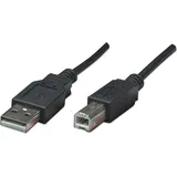Manhattan USB-A auf USB-B 0,5 m Schwarz