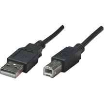 Manhattan USB-A auf USB-B 0,5 m Schwarz