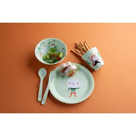 Koziol Kindergeschirr Set, 5-teilig, HOP ON AT HOME