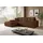 storez24 Eckcouch Cordstoff 3-Sitzer Braun