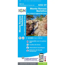IGN Frankreich 4252OT Monte Renoso Bastelica Parc National de Corse (TOP 25)