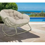 Lesli-Living Cozy Gartenstuhl 58 x 65 x 90 cm beige/grün