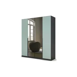 Drehtürenschrank  Skyla , grau , Maße (cm): B: 181 H: 210