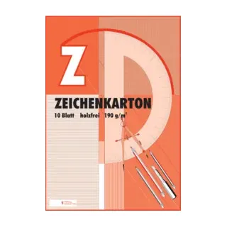 PVP Zeichenkartonblock A2 10BL 190g 2221 kopfgeleimt