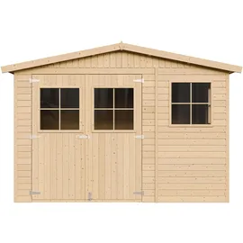 TIMBELA Gartenhaus 3,35 x 2,68 m Natur