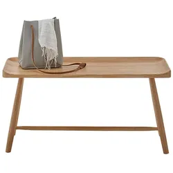 Holzbank Sitzbank aus Eiche Massivholz in modernem Design