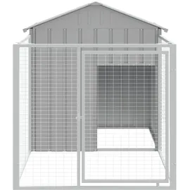 vidaXL Hundehütte mit Dach Anthrazit 117x1017x123 cm Verzinkter Stahl