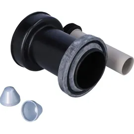 Geberit Anschlussgarnitur d 90mm, 185mm, f WWC, PE/PP, mattchr.