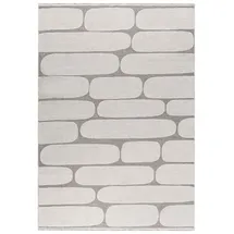mazovia Teppich Zweiseitiger Beige Modern Abstrakt, Geometrisch - Wohnzimmer, Schlafzimmer, Esszimmer, Büro - Kurzflor Rechteckig Oeko-TEX® Zertifikat Weich - Weiß Ecru Creme - 160 x 200 cm