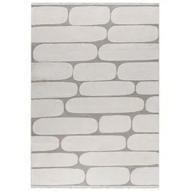 mazovia Teppich Zweiseitiger Beige Modern Abstrakt, Geometrisch - Wohnzimmer, Schlafzimmer, Esszimmer, Büro - Kurzflor Rechteckig Oeko-TEX® Zertifikat Weich - Weiß Ecru Creme - 160 x 200 cm