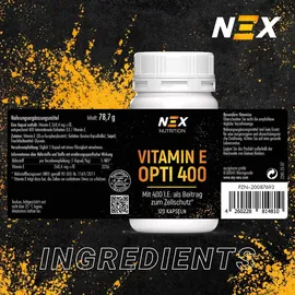 nex nutrition NEX Vitamin E Opti Kapseln 120 St.
