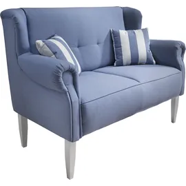 Home Affaire Küchensofa HOME AFFAIRE "Moro", blau, B:138cm H:99cm T:73cm, 60% Polyester, 40% Baumwolle, Sofas, inkl. 2 Stk. Zierkissen gestreift, verschiedenen Stoffe und Farben