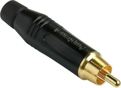 Amphenol RCA Connector Male in Black, Audio Adapter, Schwarz