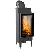 Kratki Kamineinsatz Warmluft NADIA 9 kW Ø 200 - Schwarz
