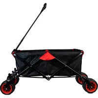 Grafner Grafner® Bollerwagen Offroad schwarz/rot Handwagen Klappbar