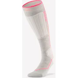 Skisocken Snowboardsocken Erwachsene Wolle - 900 Wool beige/ neonpink 40