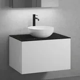 neoro n50 Unterschrank B: 80 cm mit 1 Auszug, Waschtisch Ø 40 cm weiß matt, B: 80.5 BN0064WM+BN0432WM+BN0402C2