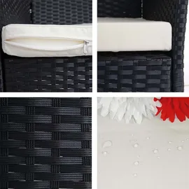 Mendler Halden Gartensessel 59 x 60 x 83 cm anthrazit/creme 2 St.