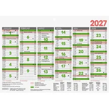 Brunnen Tafelkalender A5 quer 2027 Mehrfarbig