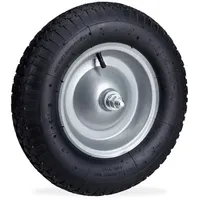 Relaxdays 4 x Schubkarrenrad 4.80 4.00-8, luftbereiftes Ersatzrad inkl.