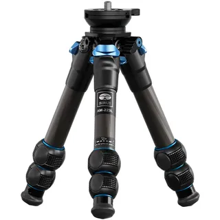 SIRUI AM-223L Carbon Mini Reisestativ mit Nivellierbasis | Ultraleichtes 15kg Traglast Ministativ für spiegellose Kamera | Zusammengeklappt 23cm