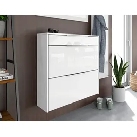 borchardt Möbel Oliva Schuhschrank 89 x 24 x 88 cm Weiß