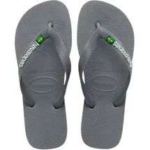 HAVAIANAS Unisex Brasil Logo Zehentrenner, Steel Grey Steel Grey, 33/34 EU