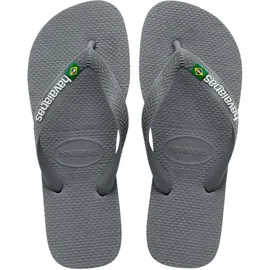 HAVAIANAS Unisex Brasil Logo Zehentrenner, Steel Grey Steel Grey, 33/34 EU