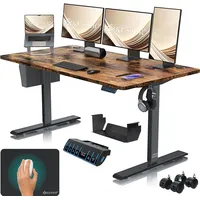 Kesser KESSER® Höhenverstellbarer Schreibtisch elektrisch Ergonomisch Steh-Sitz Schreibtisch 3-Funktions-Memory