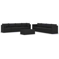 vidaXL Garten-Lounge-Set 9-tlg. schwarz 3059503