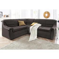DOMO collection Ecksofa »Lale L-Form«, mit langem Schenkel, wahlweise mit Bettfunktion DOMO collection anthrazit