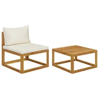 vidaXL Garten-Sofagarnitur 2-tlg. Braun
