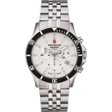 Swiss Alpine Military Herren Uhr Chronograph Analog Quarz 7022.9132SAM Edelstahl