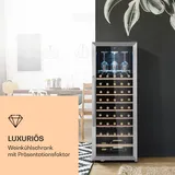 Klarstein Vinamour 46 Uno Weinkühlschrank 1 Zonen 155 L/46 Fl. 4-18 °C Edelstahl