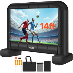 VEVOR Aufblasbare Filmleinwand Projektion Beamer Leinwand 328x130x251cm Heimkino