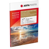 AgfaPhoto Fotopapier einseitig glänzend weiß, A4, 260g/m2, 20 Blatt (AP26020A4)