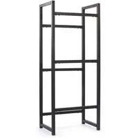 Wiltec Getränkekistenregal 47 x 31 x 116 cm Schwarz