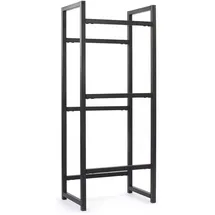 Wiltec Getränkekistenregal 47 x 31 x 116 cm Schwarz