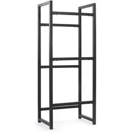 Wiltec Getränkekistenregal 47 x 31 x 116 cm Schwarz
